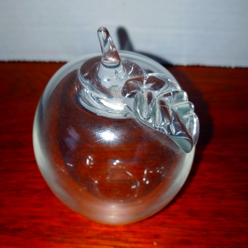 Vintage Art Deco Hand Blown Glass Apple!!